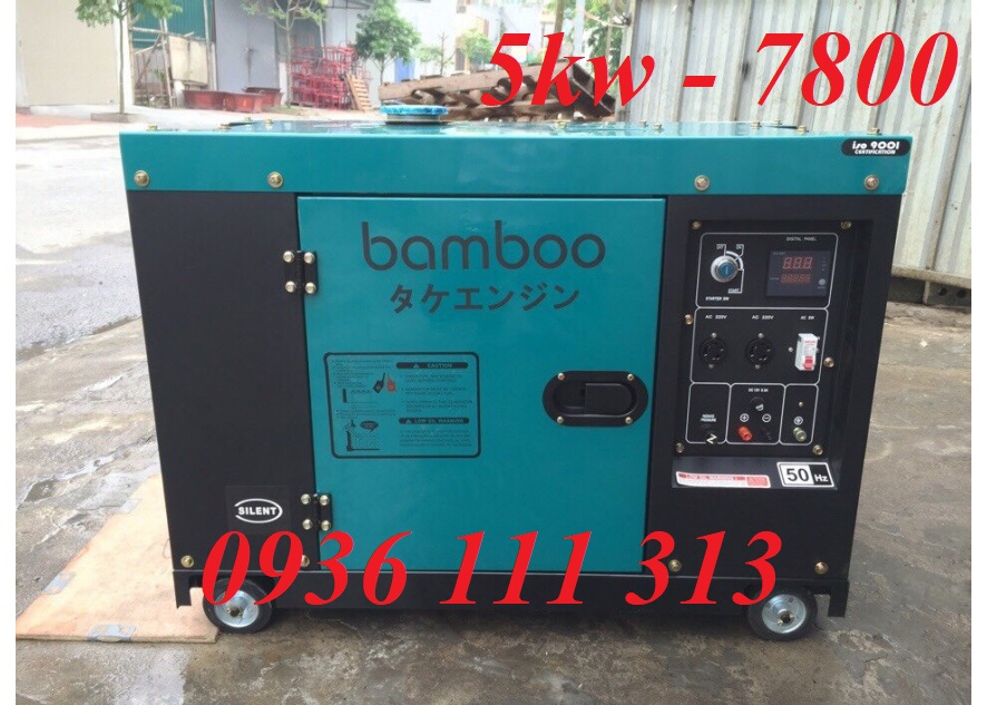 Máy Phát Điện Chạy Dầu 5kw Bamboo 7800ET