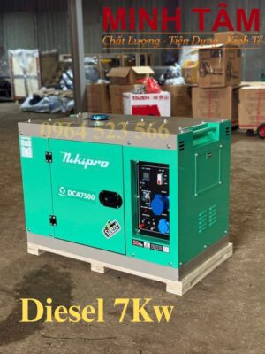 Máy Phát Điện Chạy Dầu 7Kw Chống Ồn NiKiPro DCA7500